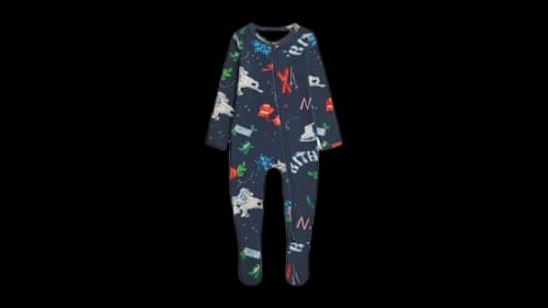 Kith Kithmas Baby Printed Coverall Nocturnal