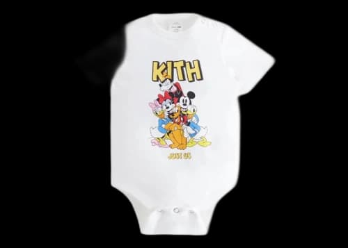 Kith x Disney Baby Mickey & Friends Best Friends Vintage Onesie White