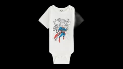Kith x Superman Baby Chains Vintage Bodysuit White