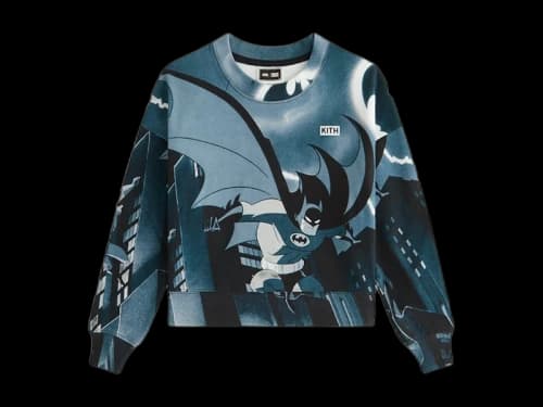 Kith x Batman Kids Batman And Robin Nelson Crewneck Black