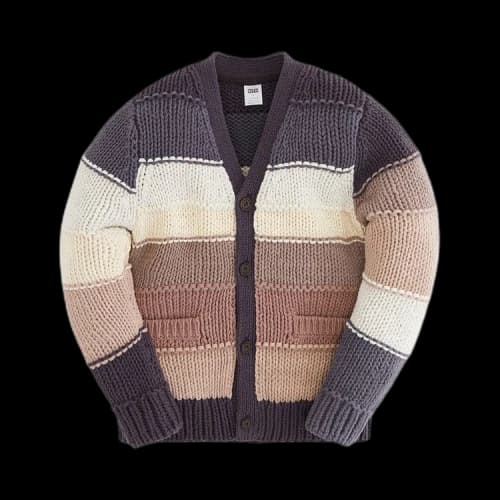 Kith Kids Chunky Striped Cardigan 'Battleship'