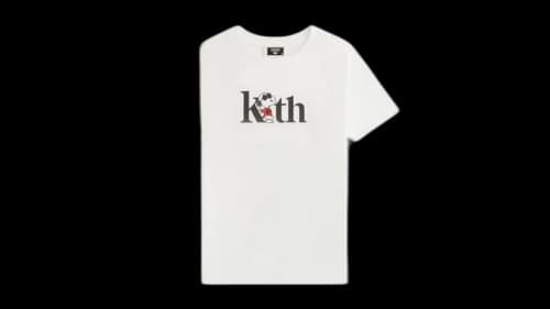 Kith x Peanuts Kids Joe Cool Serif Tee White