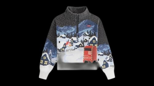 Kith Kithmas Kids Village Hunter Quarter Zip Black