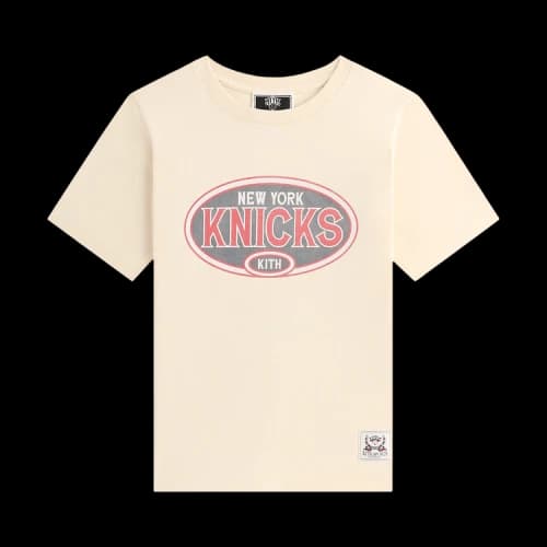 Kith For The New York Knicks Ny Vintage Tee 'Sandrift'