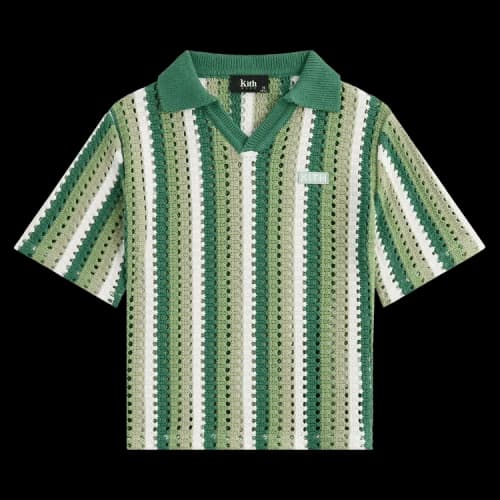 Kith Open Knit Pullover Polo 'Sage'