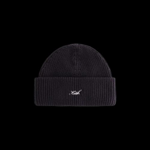 Kith Kids Script Classic Cotton Beanie 'Black'