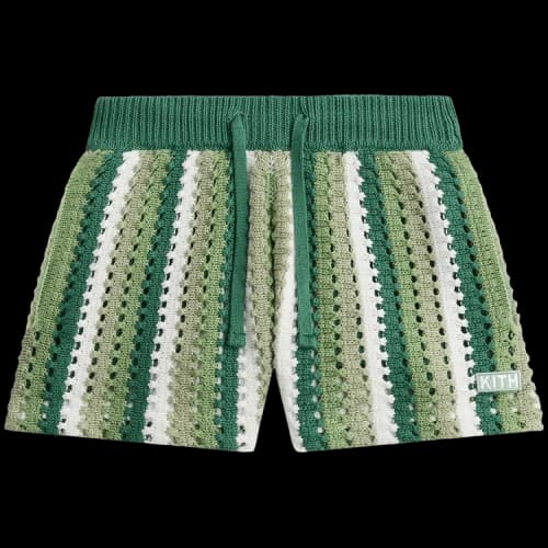 Kith Open Knit Camp Short 'Sage'