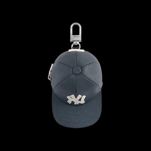 Kith For The New York Yankees Baseball Cap Leather Pouch 'Nocturnal'