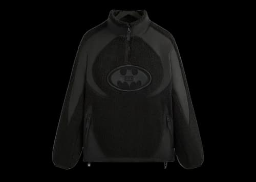 Kith x Batman Quarter Zip Sherpa Jacket Black