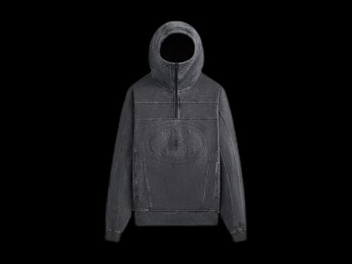 Kith x Batman Quarter Zip Moto Hoodie Black
