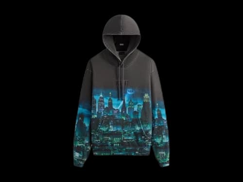 Kith x Batman Gotham Vintage Nelson Hoodie Black