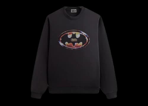 Kith x Batman Logo Vintage Nelson Crewneck Black