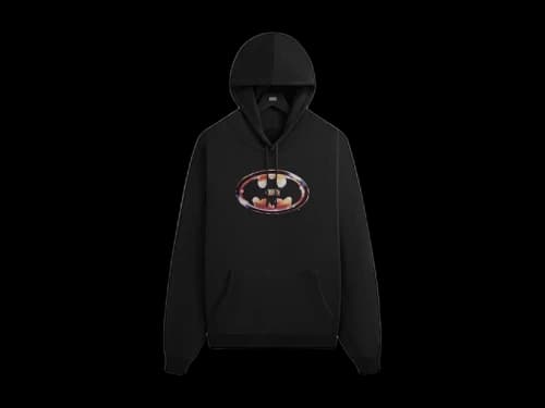Kith x Batman Logo Vintage Nelson Hoodie Black