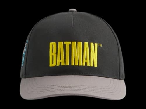 Kith x Batman Twill Two Tone Pinch Crown Snapback Cap Black
