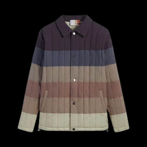 Kith Striped Poplin Carmine Coaches Jacket 'Battleship'