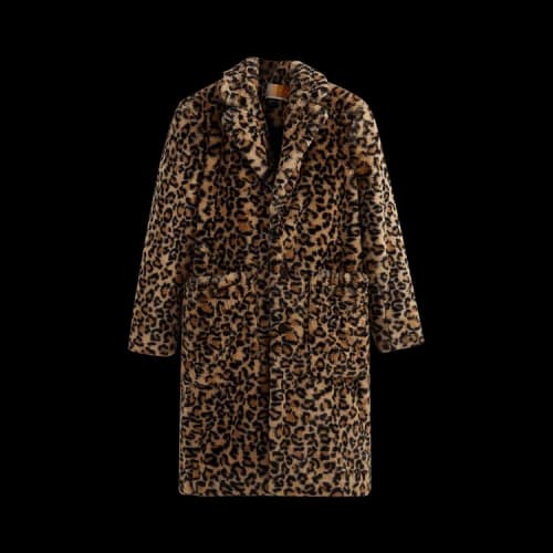 KITH Faux Leopard Patten Overcoat