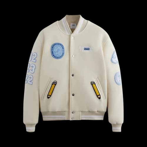 Kith x Invisible Friends Manteco Wool Varsity Jacket 'Sandrift'