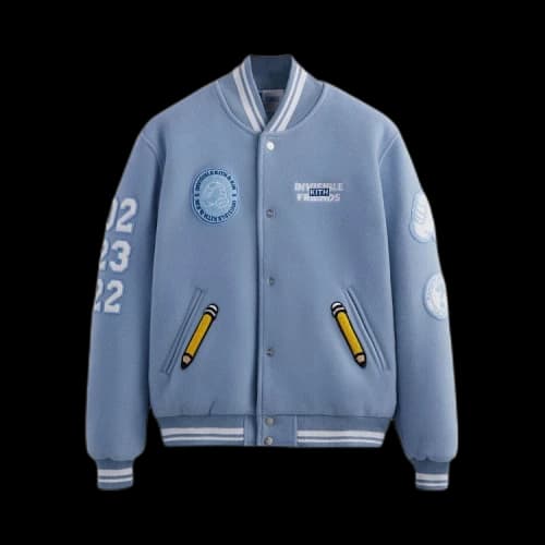 Kith x Invisible Friends Manteco Wool Varsity Jacket 'Larimar'