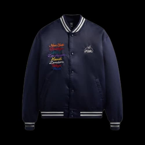 Kith New York To The World Satin Bomber Jacket 'Nocturnal'