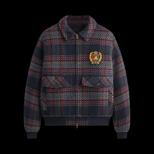 Kith For Bergdorf Goodman Plaid Hawthorne Flight Jacket 'Nocturnal'
