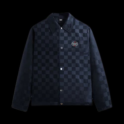 Kith Checkered Satin Coaches Jacket 'Nocturnal'
