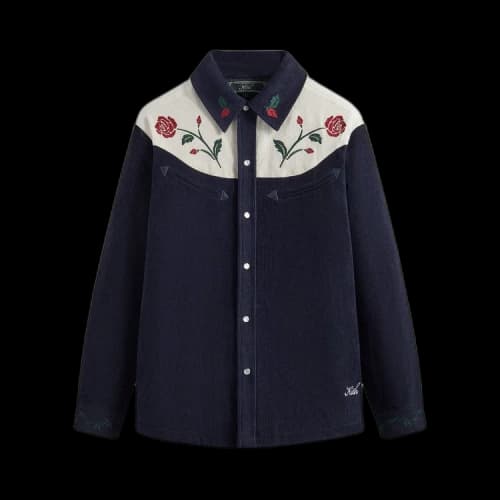 Kith Puffed Corduroy Doscher Shirt 'Nocturnal'
