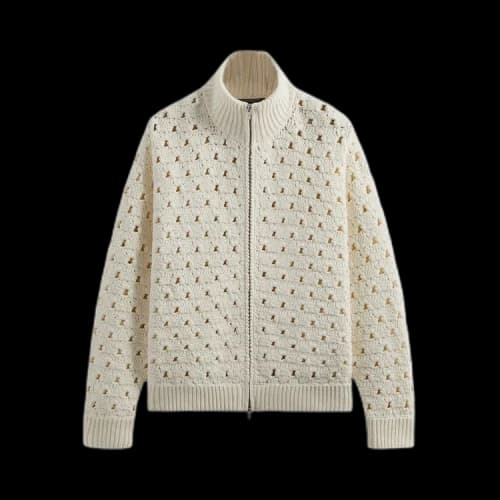 Kith Highland Crochet Knit Wyona Full Zip 'Sandrift'