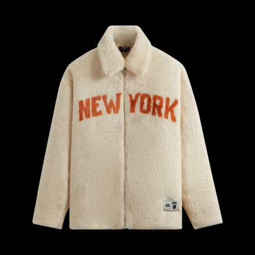 Kith For The New York Knicks Faux Fur Coaches Jacket 'Silk'