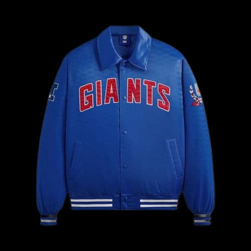 Kith For The NFL: Giants Satin Bomber Jacket 'Current'