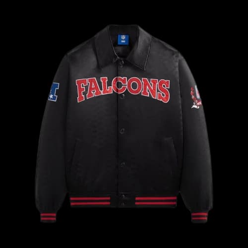 Kith For The NFL: Falcons Satin Bomber Jacket 'Black'
