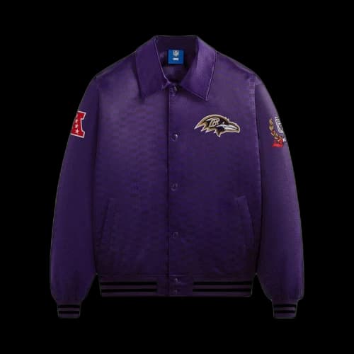 Kith For The NFL: Ravens Satin Bomber Jacket 'Traveler'