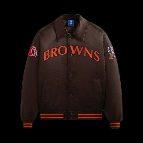 Kith For The NFL: Browns Satin Bomber Jacket 'Zoom'