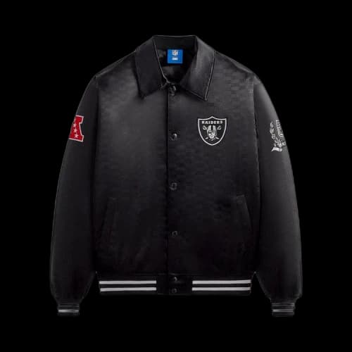 Kith For The NFL: Raiders Satin Bomber Jacket 'Black'