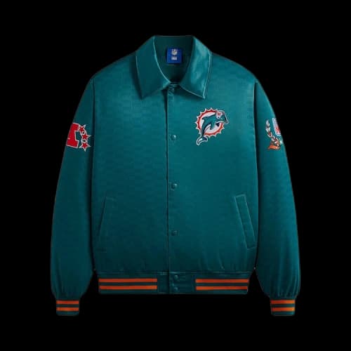 Kith For The NFL: Dolphins Satin Bomber Jacket 'Center'