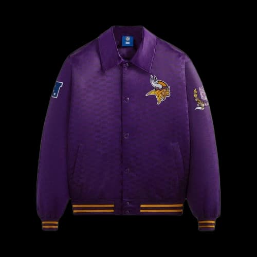 Kith For The NFL: Vikings Satin Bomber Jacket 'Cover'