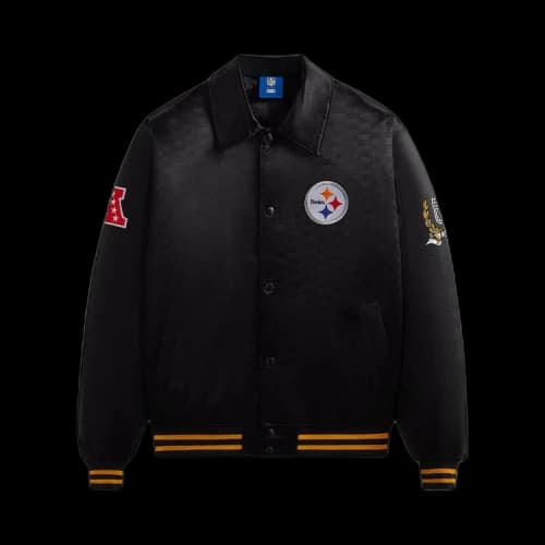 Kith For The NFL: Steelers Satin Bomber Jacket 'Black'