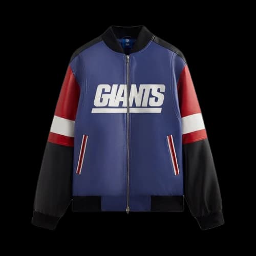 Kith x NFL Giants Leather Jacket Current