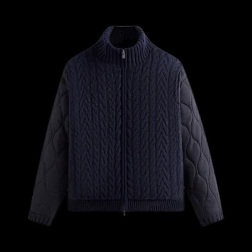 Kith Wallis Combo Knit Bomber Jacket 'Nocturnal'