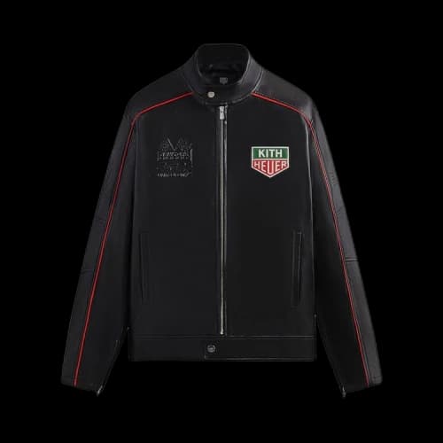 Kith x TAG Heuer Formula 1 Leather Racing Jacket Black