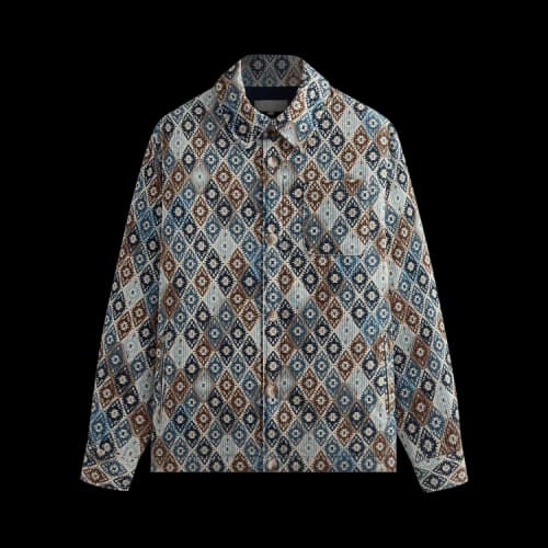 Kith Kilim Mosaic Brixton Puffed Shirt Jacket 'Muslin'