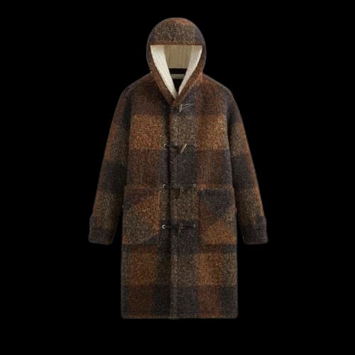 Kith & Kin Boucle Check Nolen Coat 'Kindling'