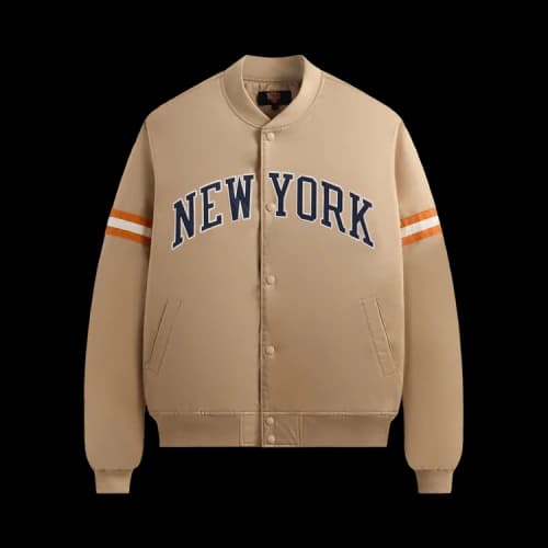Kith For The New York Knicks Wings Satin Bomber Jacket 'Stock'