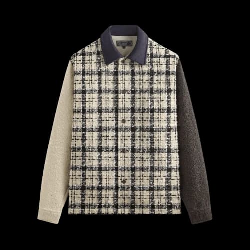 Kith Mixed Tweed Boxy Collared Overshirt 'Sandrift'