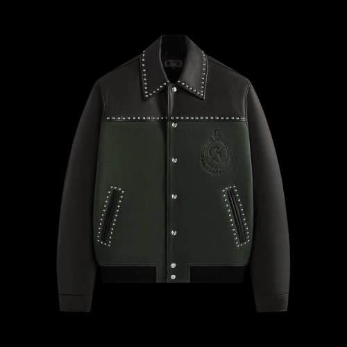Kith Leather Combo Varsity Jacket 'Machine'