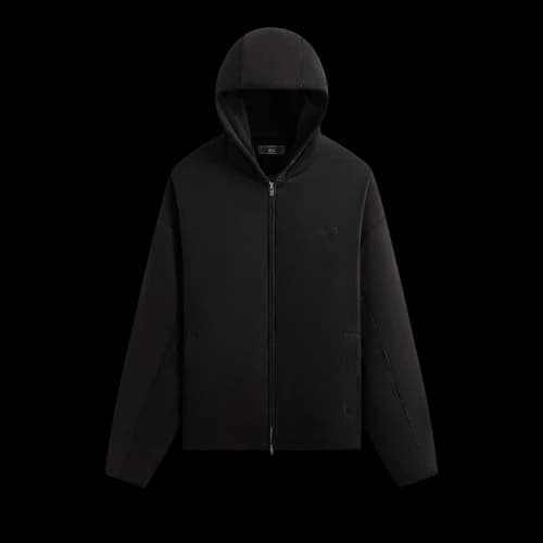 Kith Washed Microsuede Puffed Jaysen Hoodie 'Black'