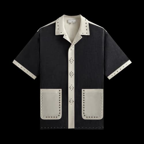 Kith & Kin Sawyer Short-Sleeve Camp Collar Shirt 'Black'