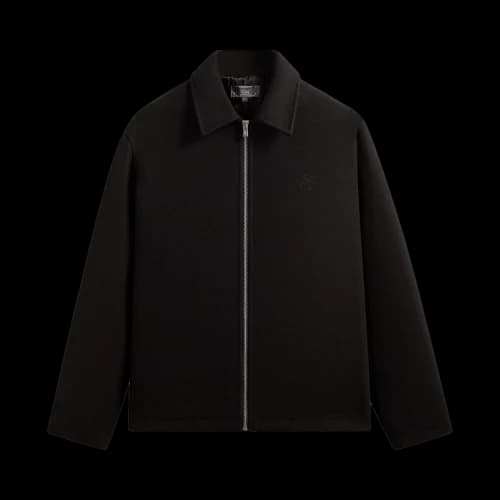 Kith Felted Jersey Lane Coaches Jacket 'Black'