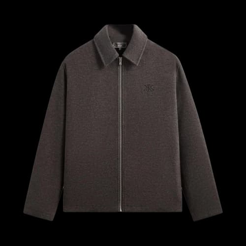 Kith Felted Jersey Lane Coaches Jacket 'Heather Charcoal'
