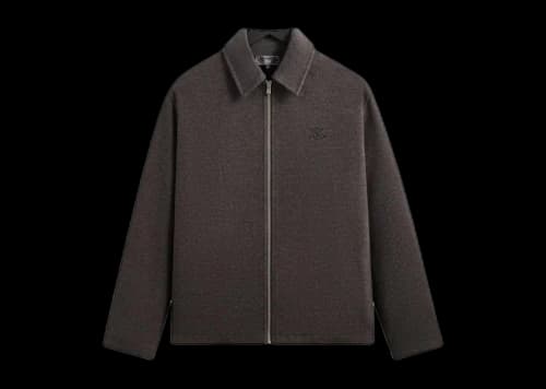 Kith Felted Jersey Lane Coaches Jacket Heather Charcoal