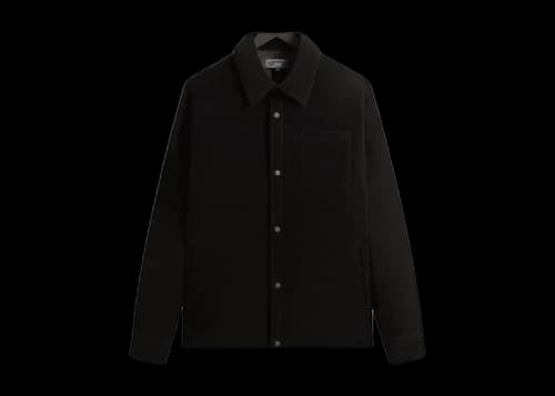 Kith Sueded Tech Brixton Puffed Shirt Jacket Black